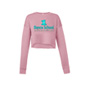 Girls Crewneck Crop Sweatshirt - Pink